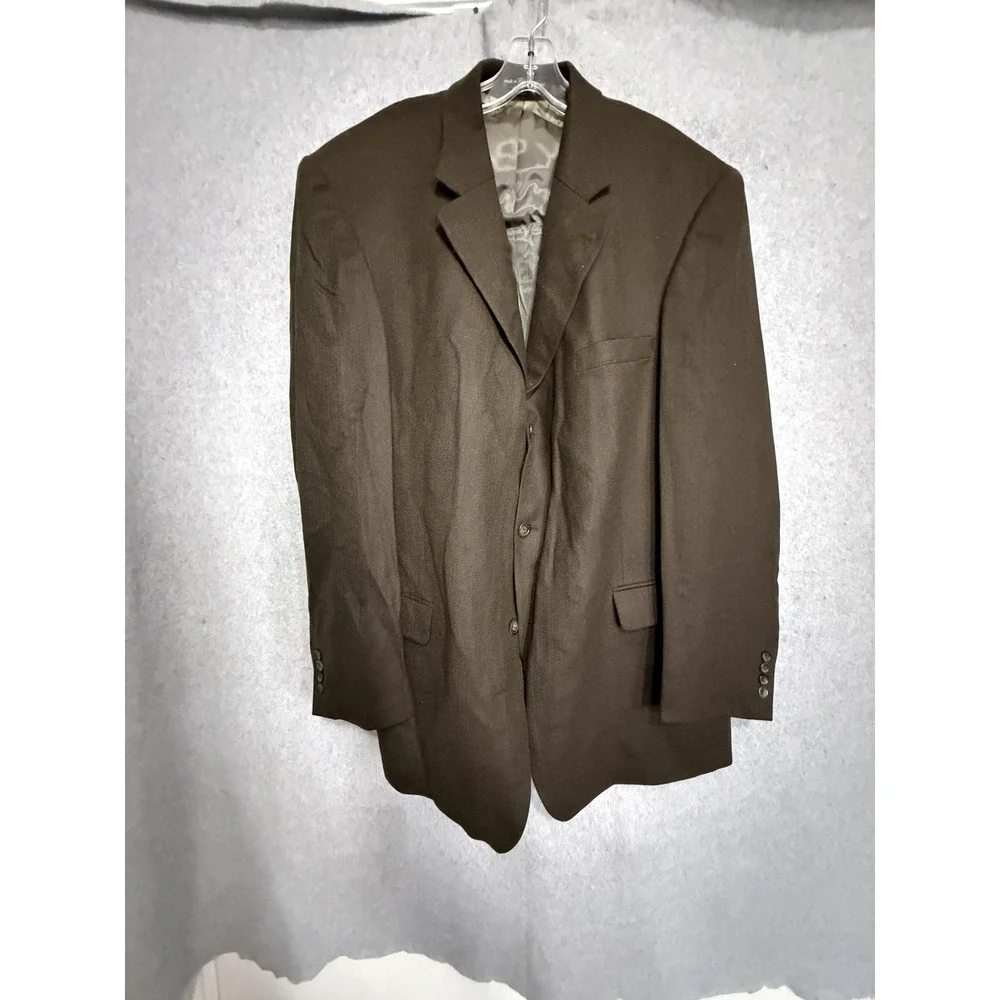 Andrew‎ Fezza Orvis Suit Mens 48L 44x32 Wool Herringbone 2 Piece Jacket Pants